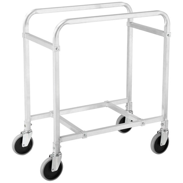 Global Industrial NSF Aluminum Lug Cart, 2 Tote Capacity, Unassembled, 28L x 16W x 33H 493388